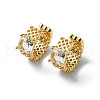 Clear Glass Square Cuff Earring EJEW-P229-06G-1