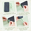 Glass Mobile Straps HJEW-GO00065-5