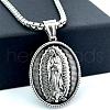 Retro Rock Punk Men's Greek Mythology Stainless Steel Pendant Necklaces JI4660-3
