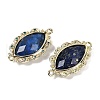 Dyed Natural Lapis Lazuli Faceted Horse Eye Links G-B126-02G-08-2