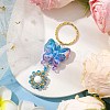 Butterfly Acrylic & Flower Glass Seed Beaded Keychain KEYC-MZ00007-01-2
