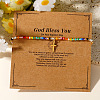 Easter Cross Glass Seed Beads Link Bracelets for Women IT6795-2