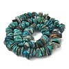 Natural Chrysocolla Chip Beads Strands G-P578-A01-01-3