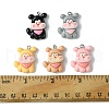 5Pcs 5 Colors Opaque Resin Pendants RESI-FS0001-67A-5