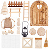 Wooden & Plastic Christmas Patio Miniature Ornament Set DIY-WH0021-62-1