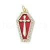 Brass Micro Pave Cubic Zirconia Pendants KK-F892-04G-01B-1