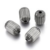 Tarnish Resistant 304 Stainless Steel Corrugated Beads STAS-P218-25-8mm-1
