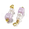ABS Plastic Imitation Pearl Pendants KK-C046-03B-2