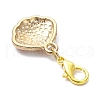 Alloy Enamel Shell Shape Pendant Decorations HJEW-JM03252-5