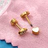 Ion Plating(IP) 304 Stainless Steel Stud Earrings EJEW-A118-13G-02-3