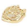 Brass Micro Pave Cubic Zirconia Pendants KK-M307-10G-2