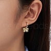 925 Sterling Silver Bowknot Hoop Earrings STER-P065-12G-3
