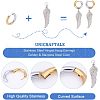 Unicraftale 4 Pairs 4 Size Two Tone 304 Stainless Steel Hinged Hoop Earrings for Women EJEW-UN0002-20-3
