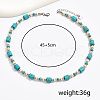 Elegant Bohemian Style Handmade Synthetic Turquoise Column Beaded Necklaces for Women's Date Gift AI6192-5