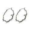 316 Surgical Stainless Steel Hoop Earrings for Women and Men EJEW-D096-22B-AS-1