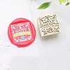 Golden Tone Wax Seal Brass Stamp Heads AJEW-U008-02G-19-1