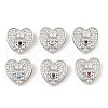 Brass Micro Pave Cubic Zirconia Slide Charms ZIRC-I068-05P-1