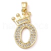 Rack Plating Brass Micro Pave Cubic Zirconia Pendants KK-D535-01O-RS-1