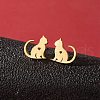 Stainless Steel Small Animal Stud Earrings for Women PW-WG5B49B-25-1