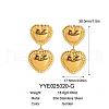 Stylish Stainless Steel Heart Tassel Stud Earrings OK8951-1-2