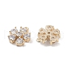 Brass Micro Pave Clear Cubic Zirconia Pendants KK-K351-42B-G-2