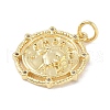 Brass Micro Pave Clear Cubic Zirconia Pendants KK-P273-15B-G-2
