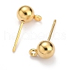 304 Stainless Steel Ball Post Stud Earring Findings STAS-Z035-01G-G-2