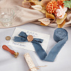 10 Yards Burlap Frayed Ribbon OCOR-WH0093-09A-5