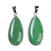 Natural Green Aventurine Pendants KK-F868-17P-1