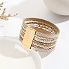 Leather Multi-strand Bracelet PW-WG12644-01-2