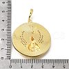 Brass Micro Pave Cubic Zirconia Pendants KK-Q066-19G-3