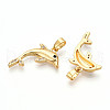 Brass Micro Pave Cubic Zirconia Pendants KK-N257-10G-2