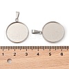 304 Stainless Steel Pendant Cabochon Settings STAS-I328-01G-P-3