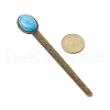 Tibetan Style Alloy Bookmark Rulers AJEW-JK00262-02-2