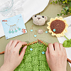 10Pcs 10 Style Number 0~9 Alloy Enamel Pendant Stitch Markers HJEW-NB00001-3