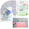 CRASPIRE 10 Sets 10 Style Number Plastic Imitation Pearl & Rhinestone Cake Toppers FIND-CP0001-67-6