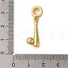 Rack Plating Brass Micro Pave Clear Cubic Zirconia European Dangle Charms KK-P279-16G-3