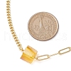 Electroplated Natural Quartz Hexagon Prism Pendant Necklaces NJEW-JN04996-05-4