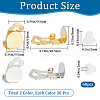 SOFPLATE 60Pcs 2 Colors Brass Clip-on Earring Settings KK-SP0001-11-2