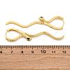 Snake Brass Hoop Earrings EJEW-R025-27G-5