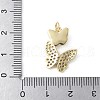 Brass Micro Pave Cubic Zirconia and Glass Pendants KK-F892-49G-01-3