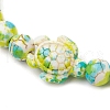 Synthetic Dyed Turquoise Beaded Stretch Bracelets for Women Men BJEW-JB11549-01-3