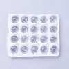 Clear Faceted Ball-Shaped Glass Pendants X-GR20X23MMY-1-7