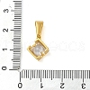 304 Stainless Steel Micro Pave Clear Cubic Zirconia Pendants STAS-R229-23G-3