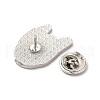 Dog Enamel Pin with Brass Butterfly Clutches JEWB-A006-05I-3