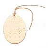 DIY Egg Shape Handmade Hollow Out Graffiti Wood WOOD-G007-02C-3