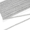Polyester Braided Metallic Lace Trim SRIB-WH0011-180D-02-1