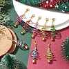 Christmas Tree Aluminum Wire Pendant Decoration HJEW-JM01975-2