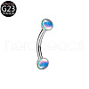G23 Titanium Enamel Curved Barbell Eyebrow Rings WGC39D0-07-1