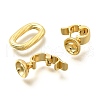 Rectangle Rack Plating Brass Fold Over Clasps KK-S508-15G-2